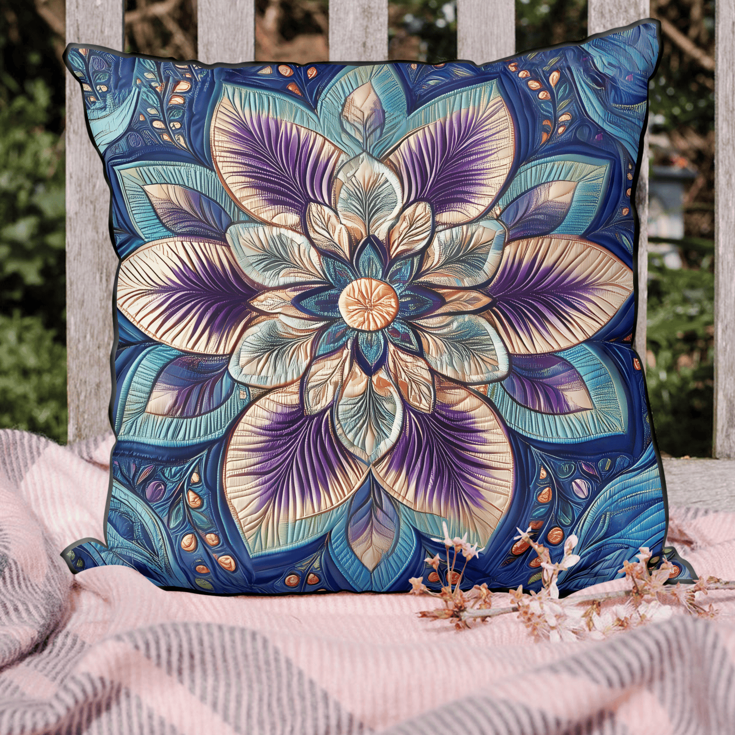 Aurora Petal Elegance Quilted Pillow Case NCU0DK3525