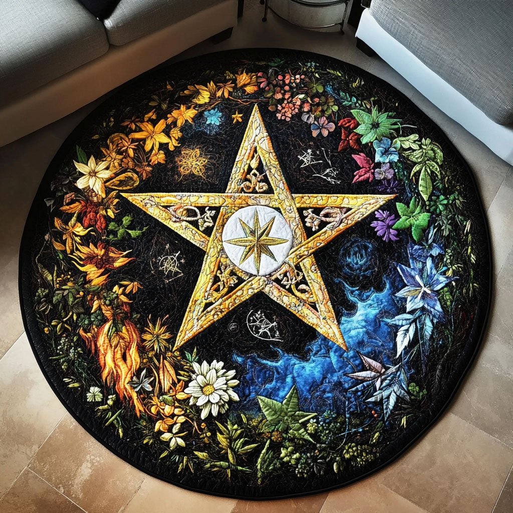 Spellbound Star Quilted Round Mat NCU0PT3370