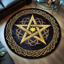 Sacred Circle Quilted Round Mat NCU0PT3369