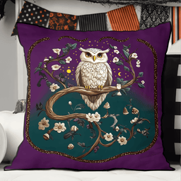 Moonlit Perch Quilted Pillow Case NCU0DK3162