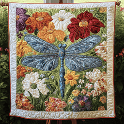 Serene Dragonfly Quilted Blanket NCU0DK3968