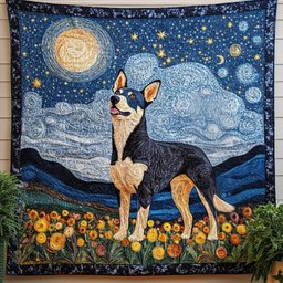 Blue Prairie Dream Quilted Blanket NCU0PT3346