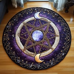 Enchanted Pentacle Quilted Round Mat NCU0PT3363
