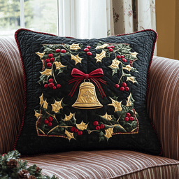 Noel Bells Quilted Pillow Case NCU0VH938
