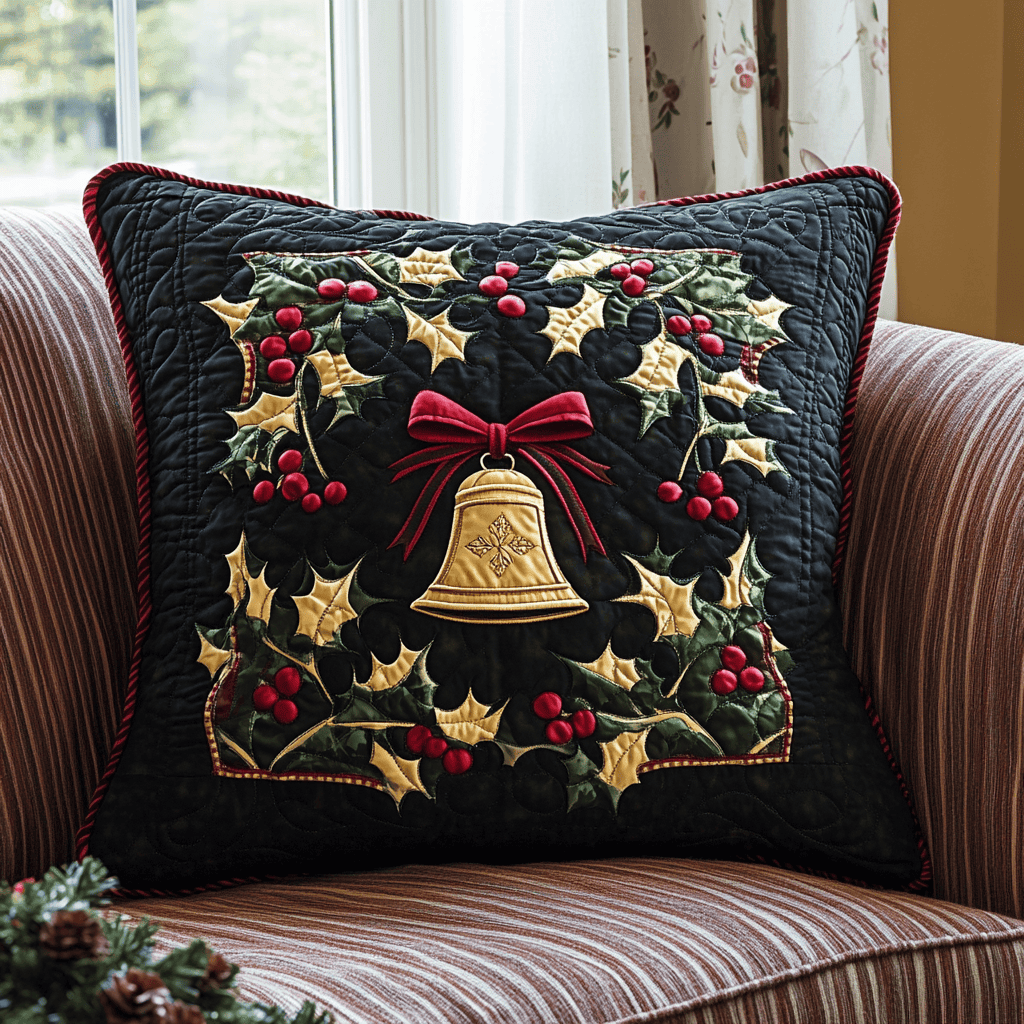 Noel Bells Quilted Pillow Case NCU0VH938