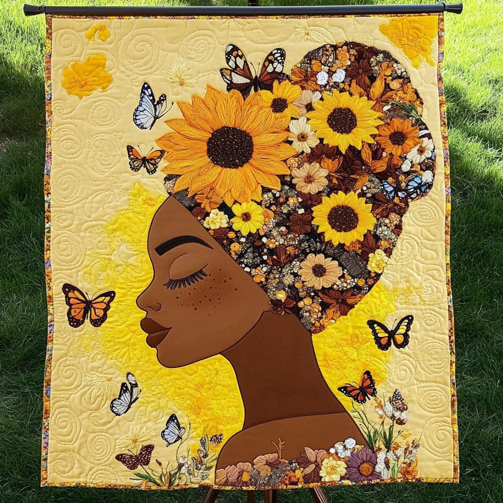 Sunflower Glow Quilted Blanket NCU0NT3384