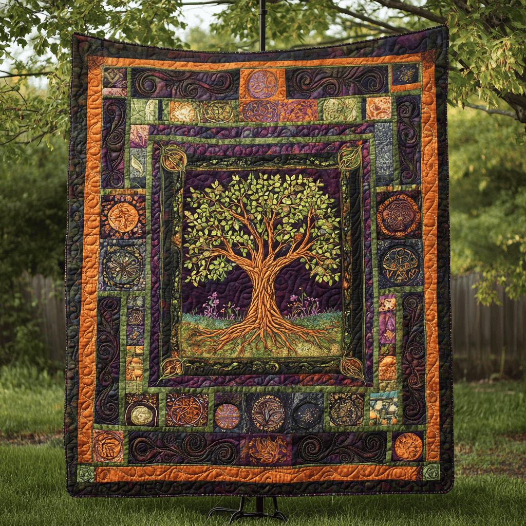 Earth Embrace Quilted Blanket NCU0VH2254