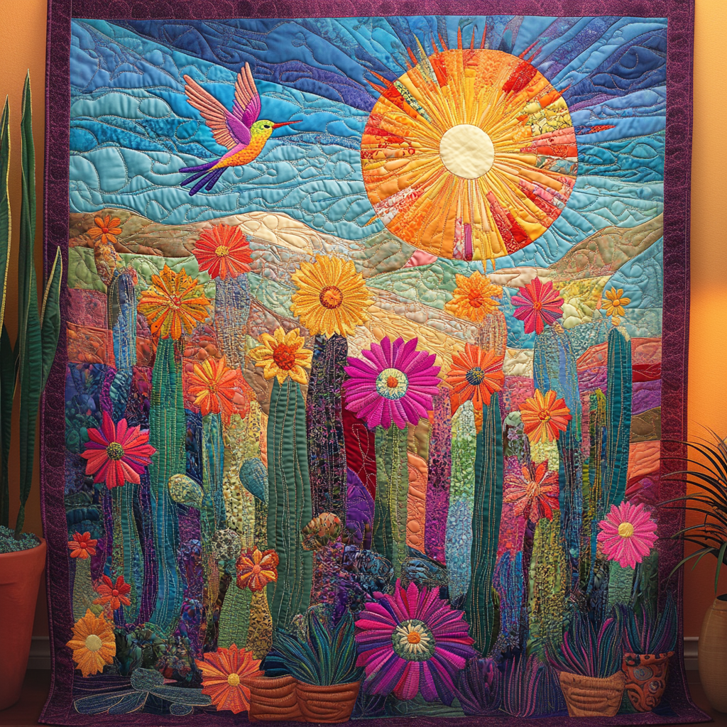Desert Bloom Quilted Blanket NCU0DV2991