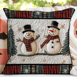 Snowman Lane Quilted Pillow Case NCU0VH1370