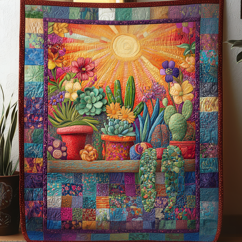 Prickly Charm Quilted Blanket NCU0DV2992