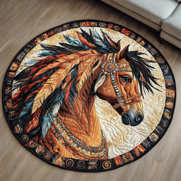 Wild Heart Quilted Round Mat NCU0VH658