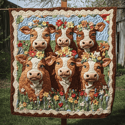 Meadow Beauties Quilted Blanket NCU0VH1787