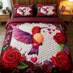 Wild Love 3-Piece Quilted Bedding Set NCU0NT2643