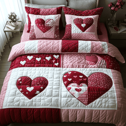 Heart To Heart Quilted Bedding Set NCU0DV2332