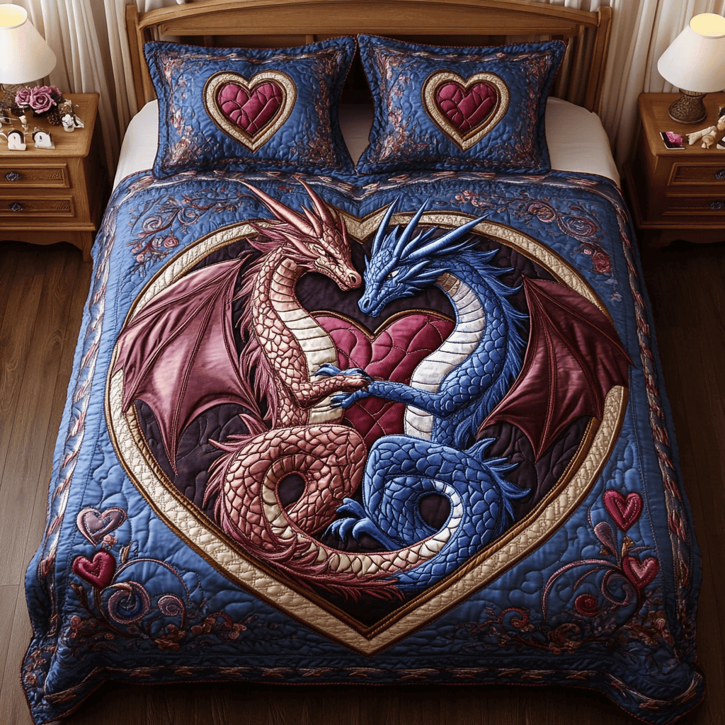 Fire and Ice Quilted Bedding Set NCU0DV2350