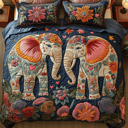 Gentle Giants Together 3-Piece Quilted Bedding Set NCU0DK3154