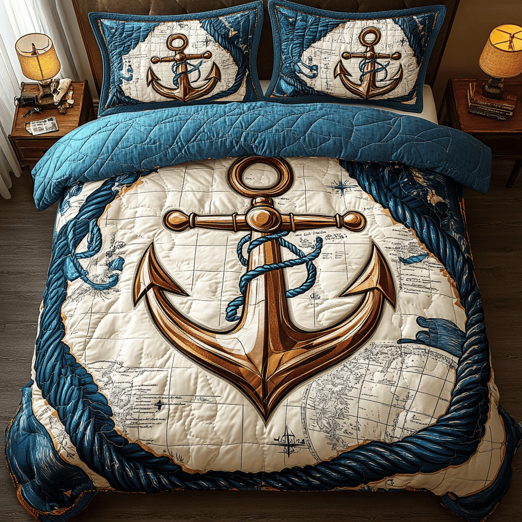 Oceanic Bliss 3-Piece Quilted Bedding Set NCU0VL881