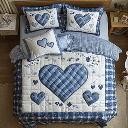Stitched with Love 3-Piece Quilted Bedding Set NCU0DK3115