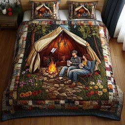 Tented Romance 3-Piece Quilted Bedding Set NCU0NT2629