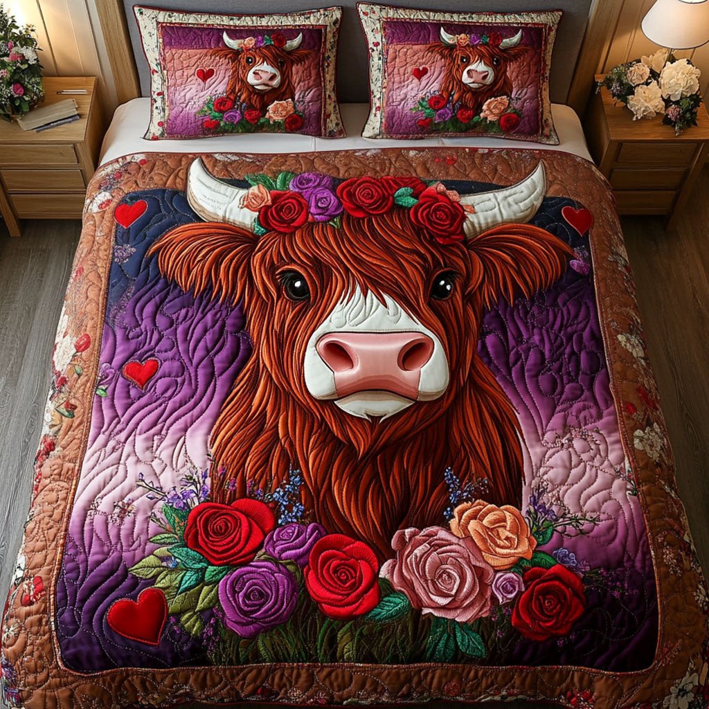 Beastly Love 3-Piece Quilted Bedding Set NCU0NT2663