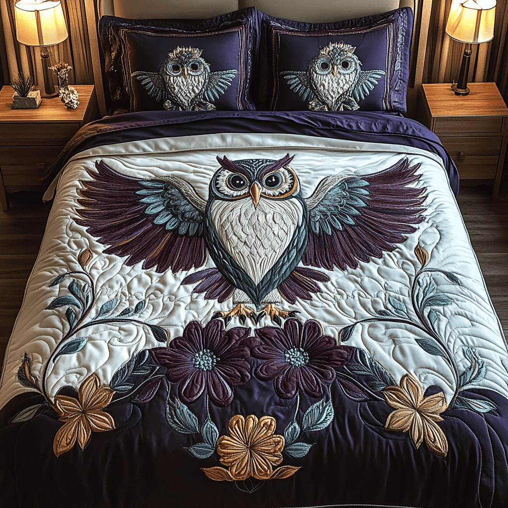 Aurora Flight 3-Piece Quilted Bedding Set NCU0VH1471