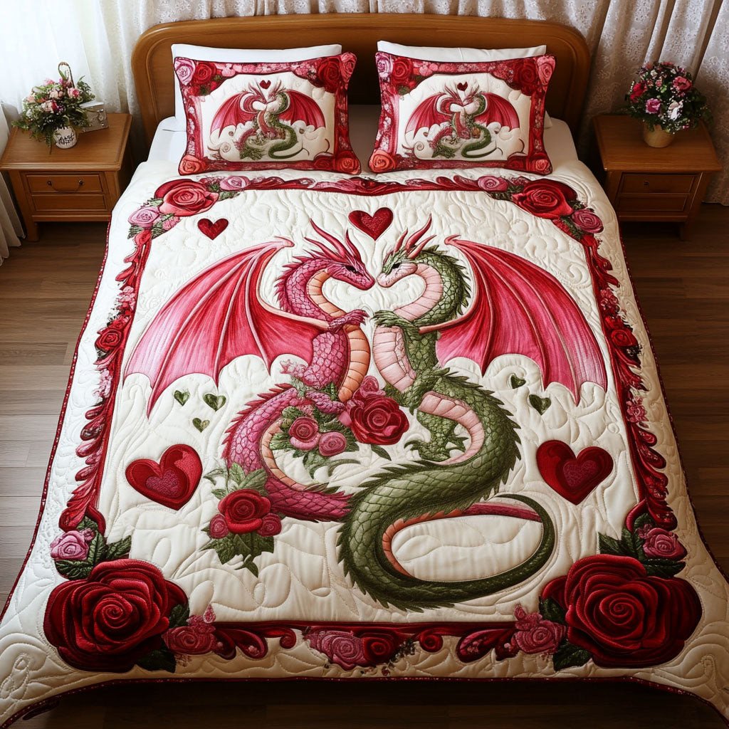 Wild Love 3-Piece Quilted Bedding Set NCU0NT2656