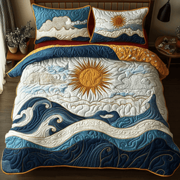 Sunlit Pathways 3-Piece Quilted Bedding Set NCU0VL896