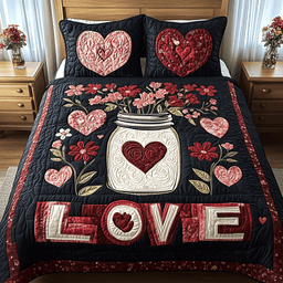 Love Garden 3-Piece Quilted Bedding Set NCU0TL2363