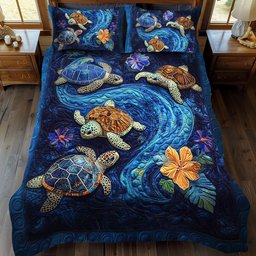 Serene Shores 3-Piece Quilted Bedding Set NCU0PT2807