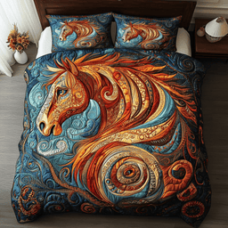 Galloping Heritage 3-Piece Quilted Bedding Set NCU0DK3231