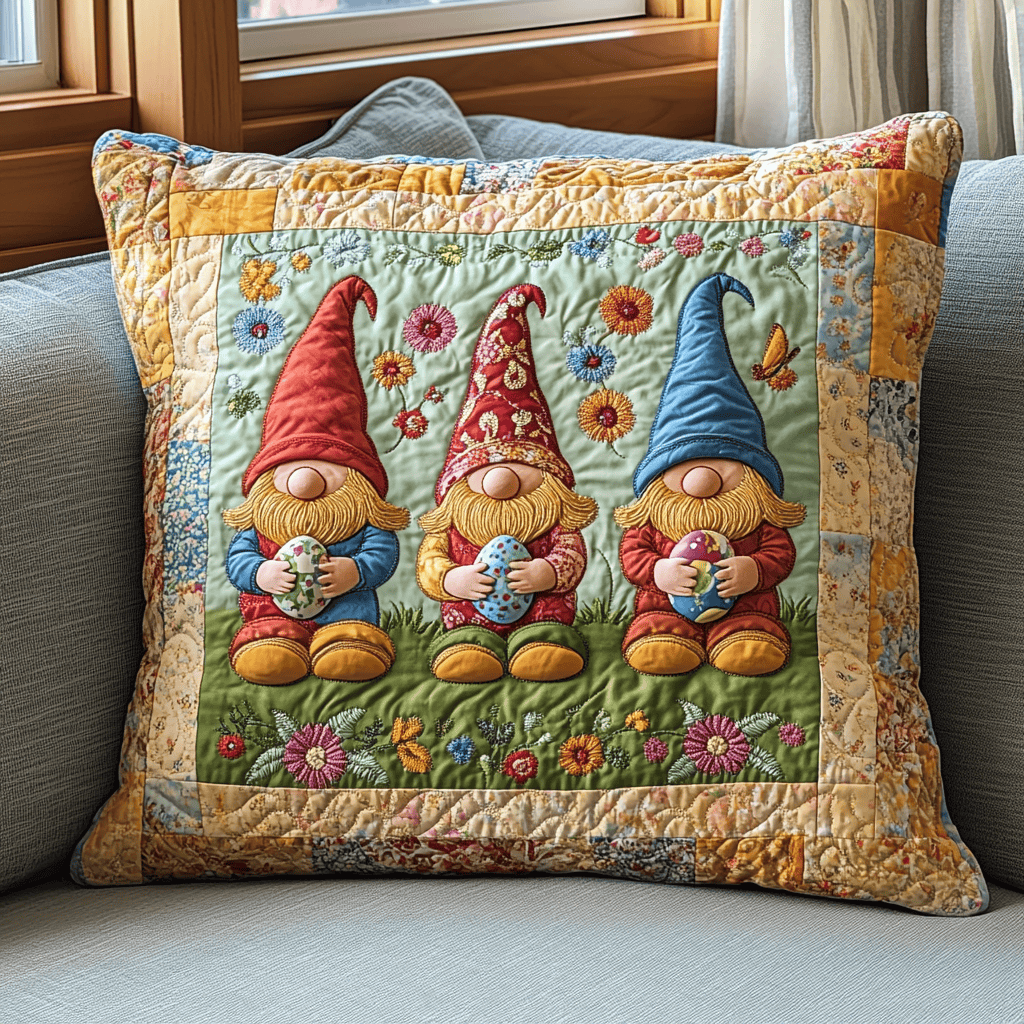 Color Gnome Quilted Pillow Case NCU0NT3266