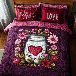 Loving Embrace 3-Piece Quilted Bedding Set NCU0TL2365
