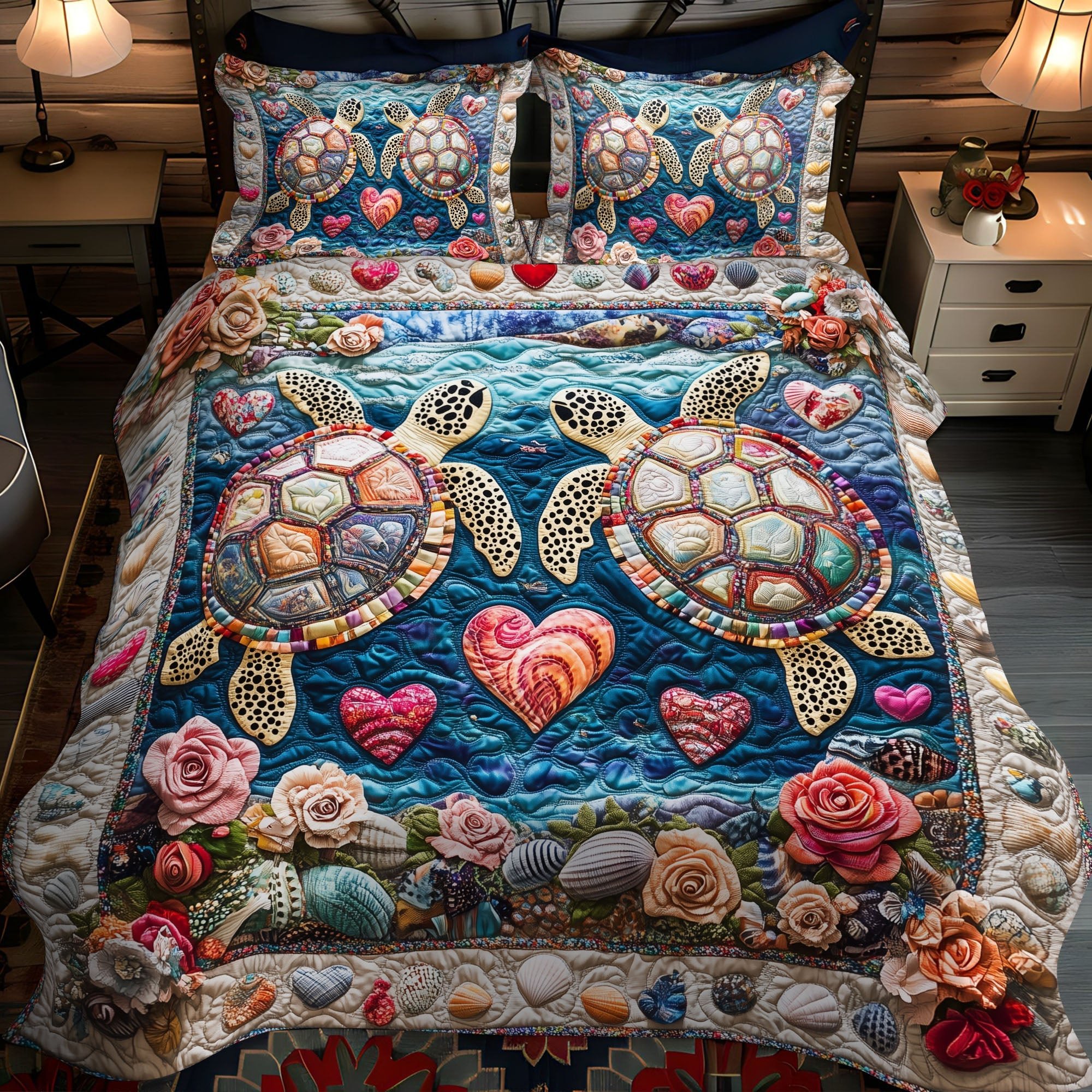 Shellmates Forever 3-Piece Quilted Bedding Set NCU0PT2889