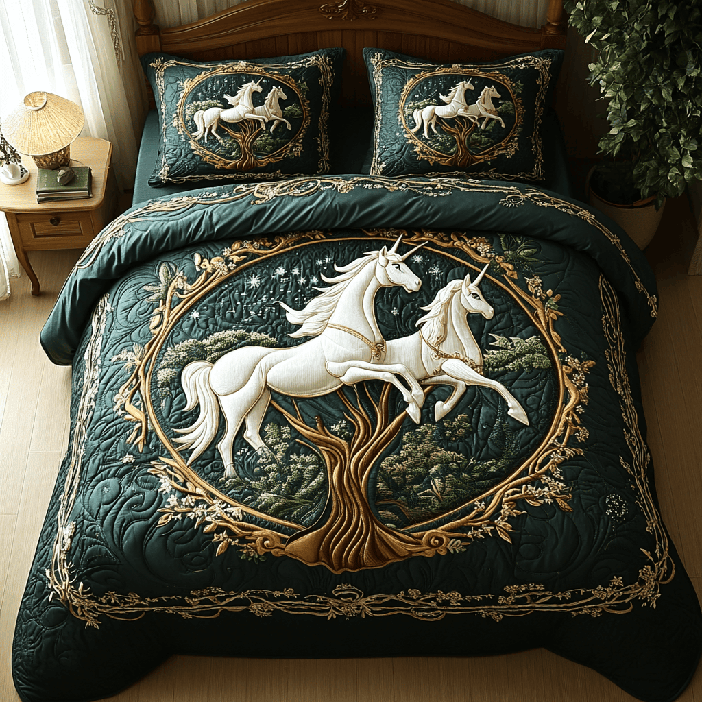 Cosmic Hoof Quilted Bedding Set NCU0DV2286
