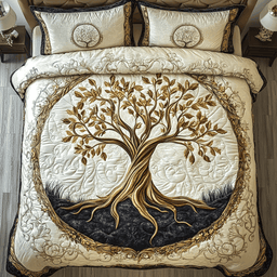 Roots Of Serenity 3-Piece Quilted Bedding Set NCU0VL854