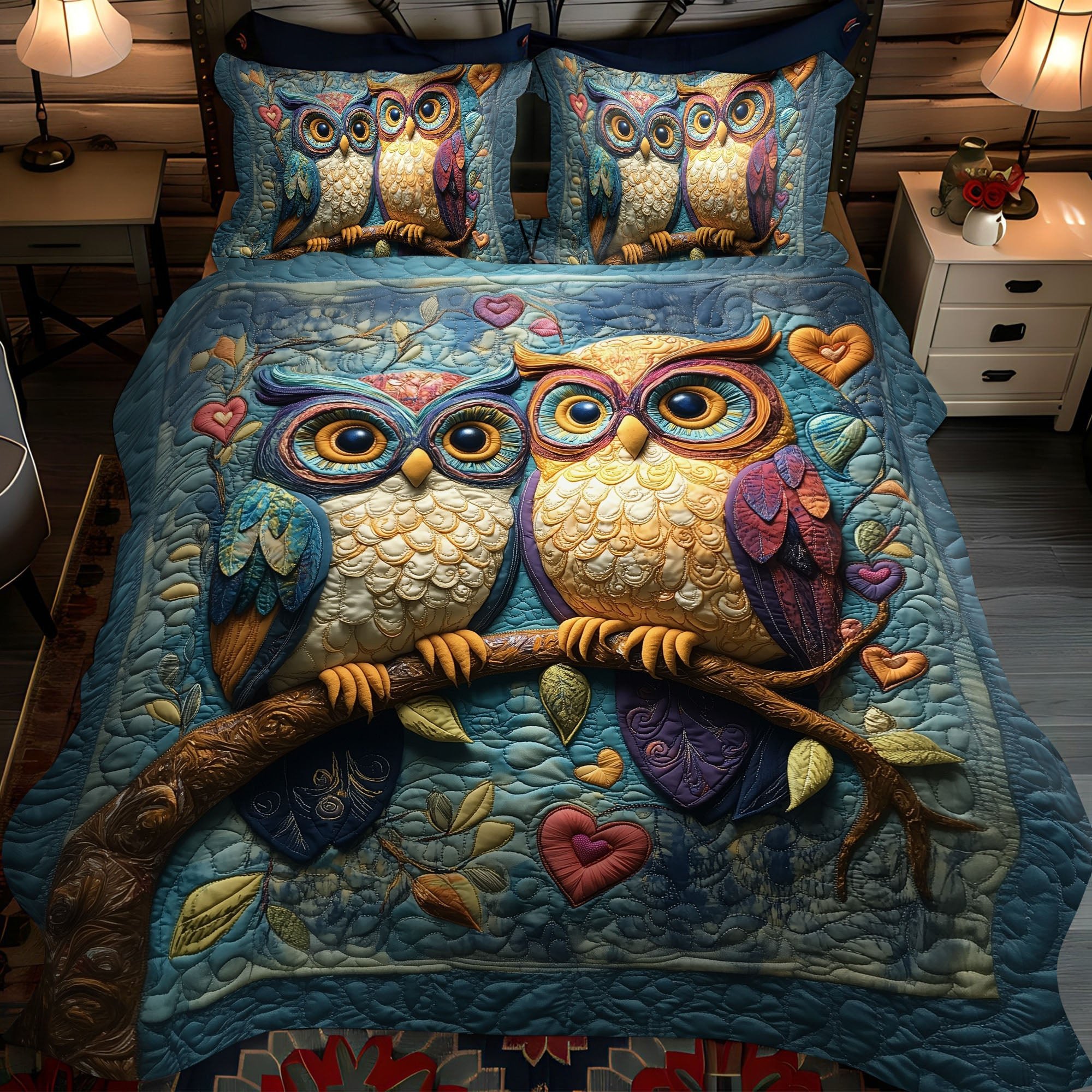 Wisely in Love 3-Piece Quilted Bedding Set NCU0PT2980