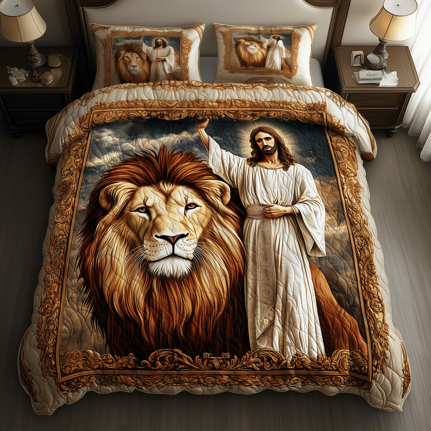 Roar of Glory 3-Piece Quilted Bedding Set NCU0TH2388
