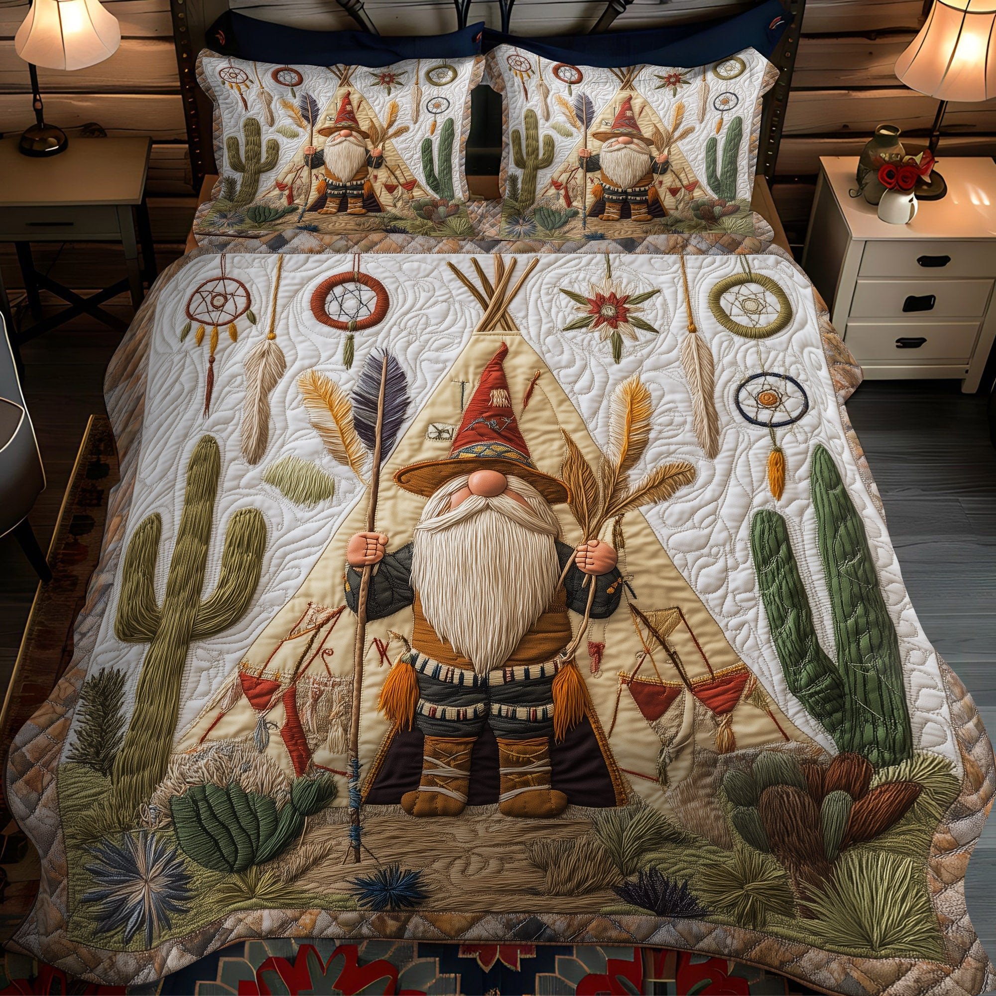 Firelight Glow 3-Piece Quilted Bedding Set NCU0PT2766