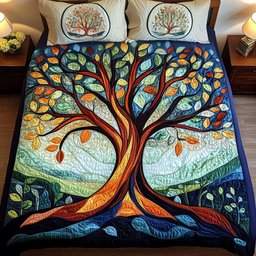 Seeds of Unity 3-Piece Quilted Bedding Set NCU0NT2531