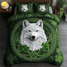 Emerald Howl 3-Piece Quilted Bedding Set NCU0DK3279