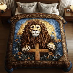 Lion of Glory 3-Piece Quilted Bedding Set NCU0TH2406