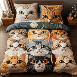 Paws And Petals 3-Piece Quilted Bedding Set NCU0DK3090
