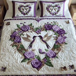 Love in Flight 3-Piece Quilted Bedding Set NCU0VH1385