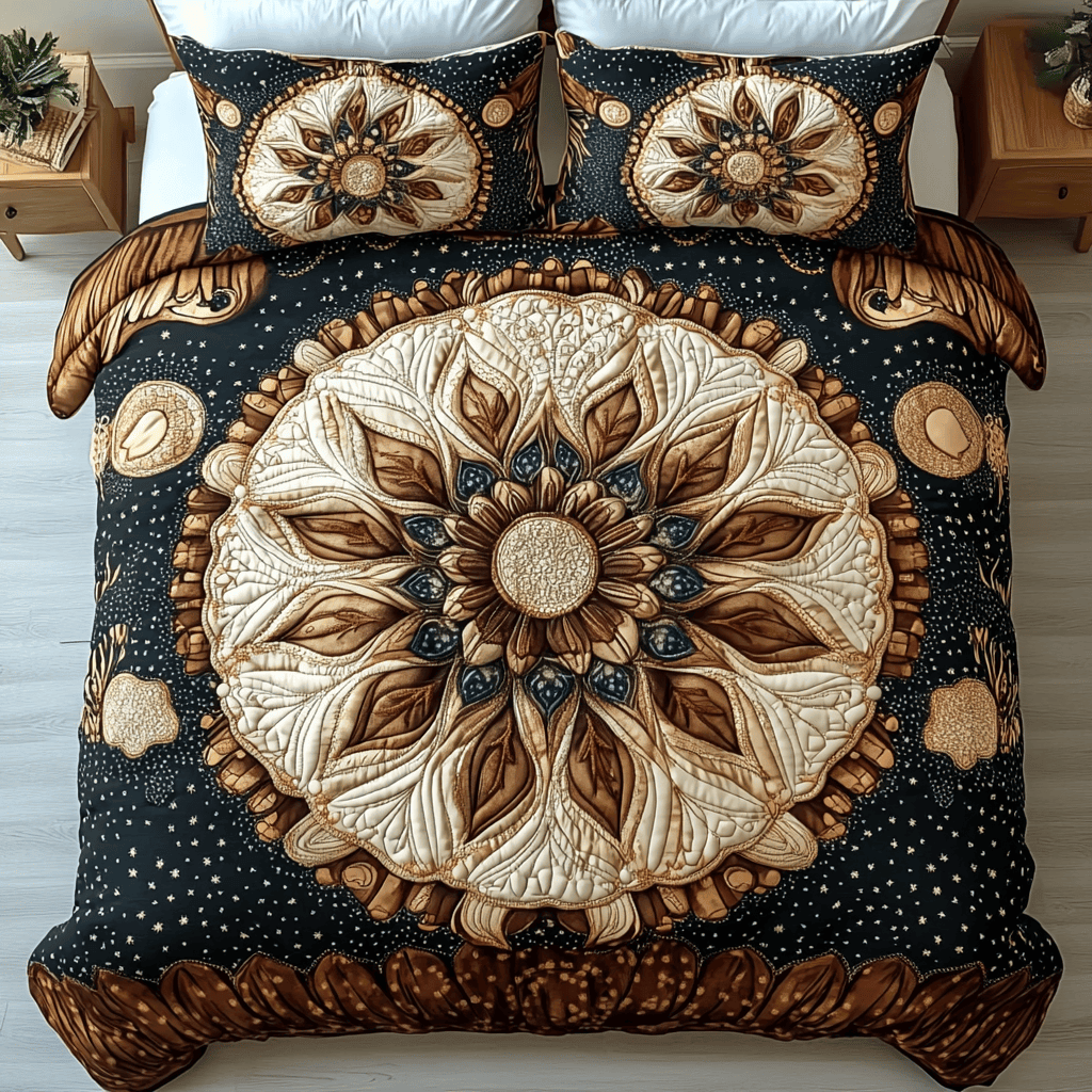 Starlit Mandala 3-Piece Quilted Bedding Set NCU0VL857