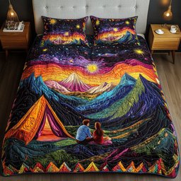 Starry Nights Together 3-Piece Quilted Bedding Set NCU0NT2635