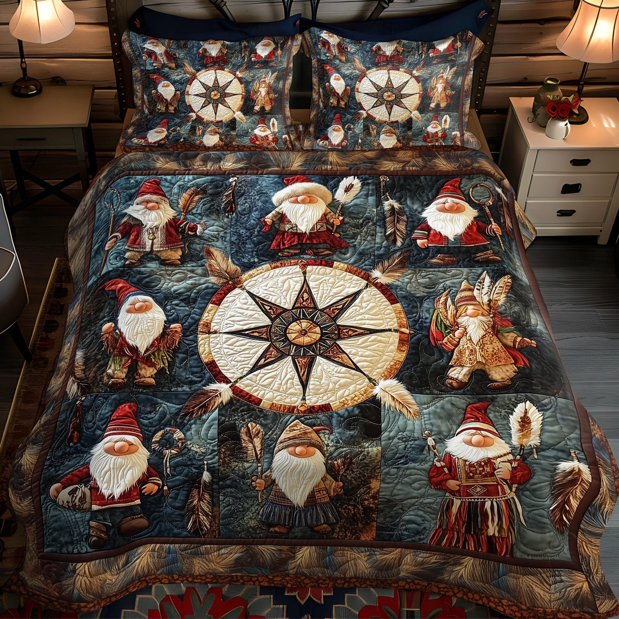 Echo of the Forest 3-Piece Quilted Bedding Set NCU0PT2854