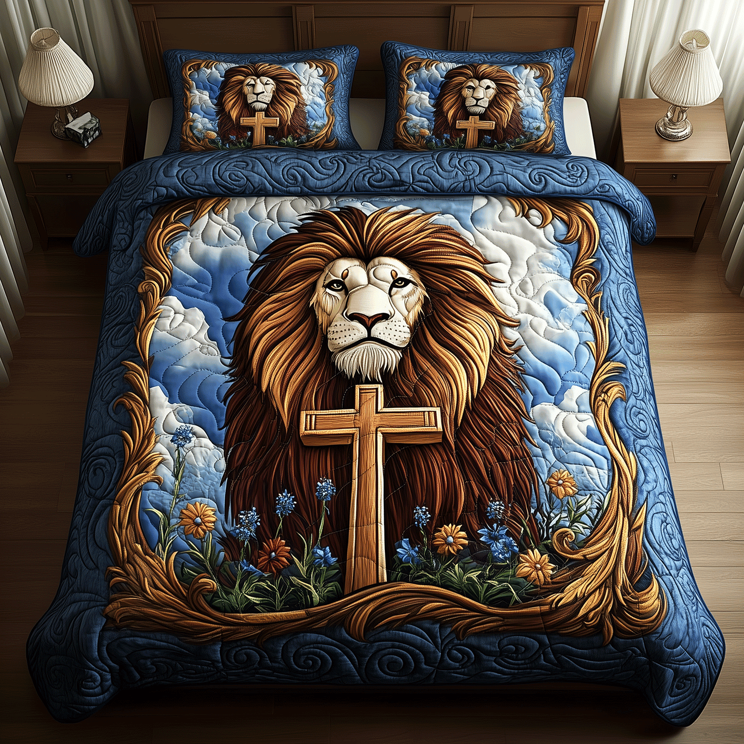 Cross of Power 3-Piece Quilted Bedding Set NCU0TH2409