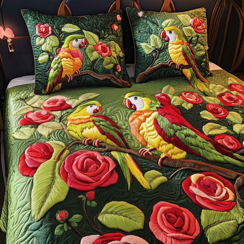 Songbird Serenade 3-Piece Quilted Bedding Set NCU0PT2912