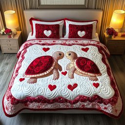 Turtle Treasured Together 3-Piece Quilted Bedding Set NCU0PT2895