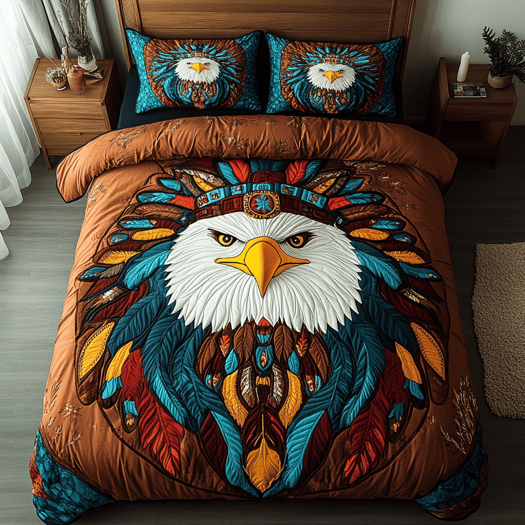 Echoes of the Sky 3-Piece Quilted Bedding Set NCU0DK3268